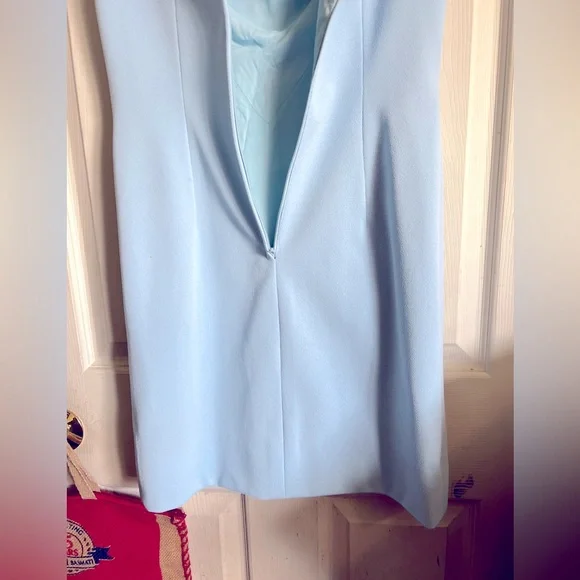 Sydney North Beckman’s vintage baby blue wiggle dress beaded neckline - Picture 10 of 14